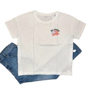 NWT Old Navy White "Go Fourth" Loose Americana Graphic Easy T-Shirt -SIZE XL
